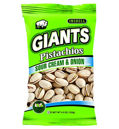 Giants Pistachios, Creamy Sour Cream Flavor, In-Shell, 4.5 Ounce Bag