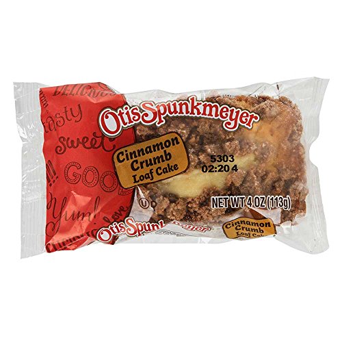 Otis Spunkmeyer Cinnamon Crumb Cake Loaf, Individually Wrapped, 4 oz - Deliciously Moist, Perfect for On-The-Go Snack (Pack of 24)