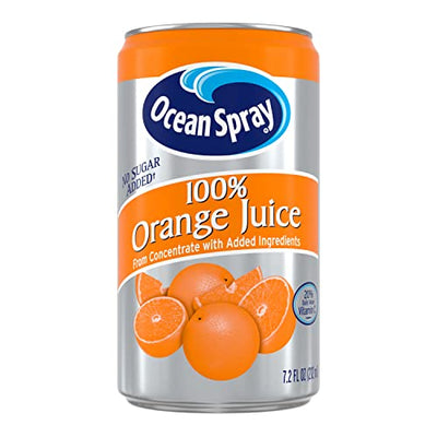 Juicy Orange Spray Juice, Refreshing Citrus Beverage, 7.2 oz Can (Pack of 24)