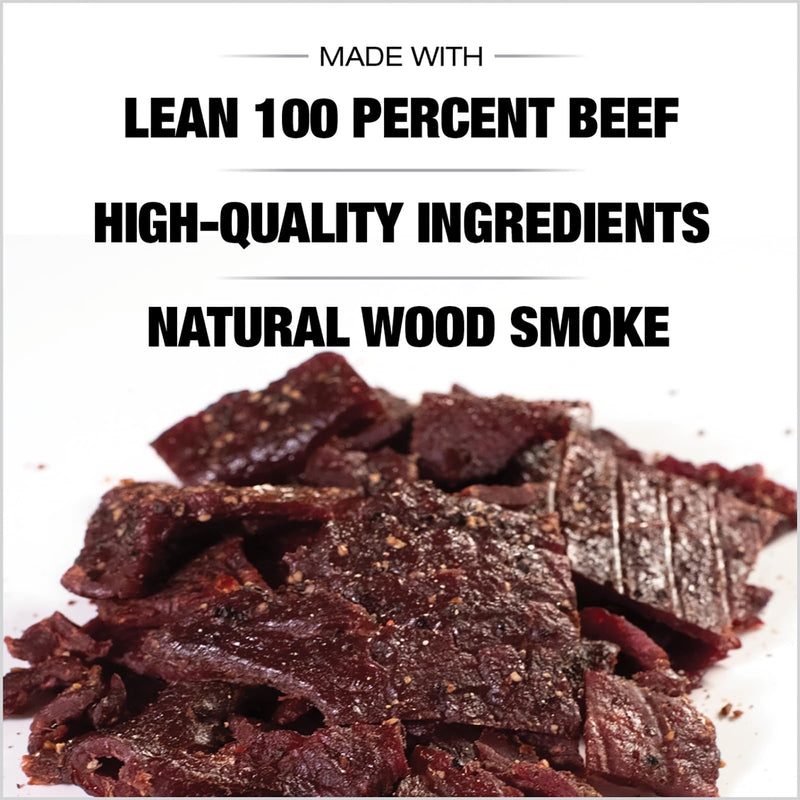 Old Trapper Jerky, Peppered, 1.8 oz Bag (Pack of 6)