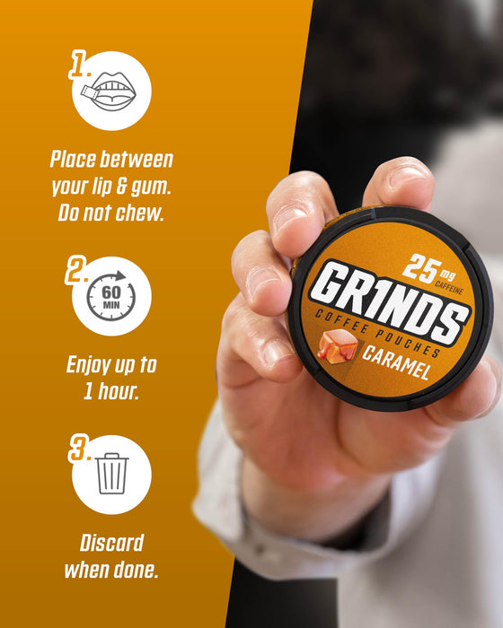 Grinds Caramel 5 Per Box