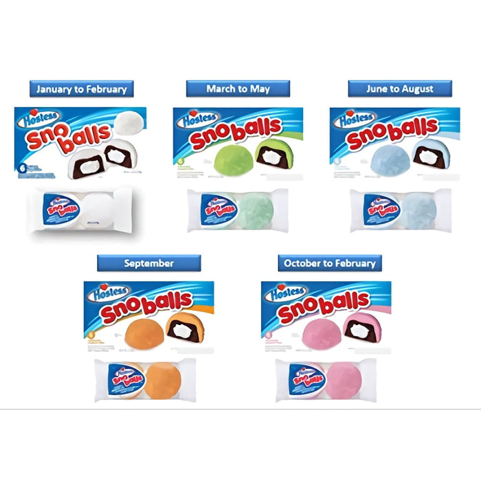 Hostess Sno Balls 2pk 6 Per Box