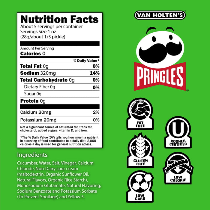 Van Holten's Pringles Sour Cream & Onion Pickle-In-A-Pouch 12-Pack Wholesale
