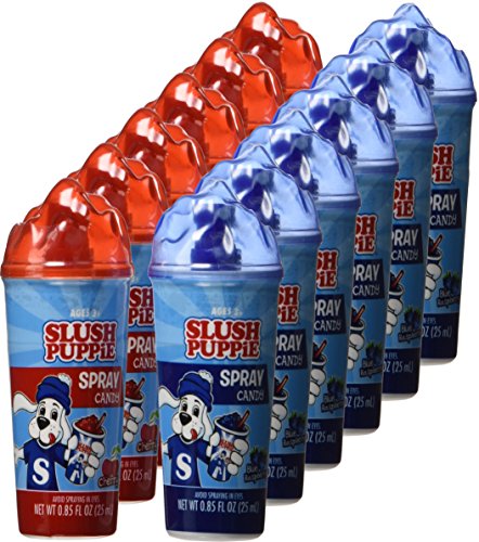ICEE or Slush Puppie Spray Candy 8.5 fl oz 12-Pack Wholesale Display