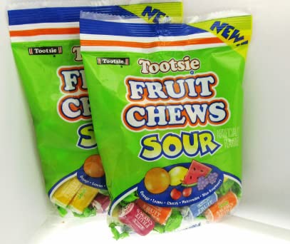 Tootsie Fruit Chews Sour Peg Bag 7 oz Single Bag