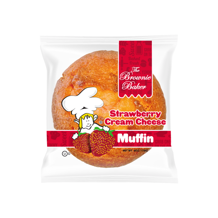 The Brownie Baker Muffin Strawberry Cream Cheese 6 oz (Pack of 6)