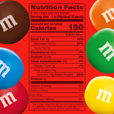 M&M'S Peanut Butter Milk Chocolate Candy, Sharing Size, 9 oz Resealable Bag (Pack of 8)