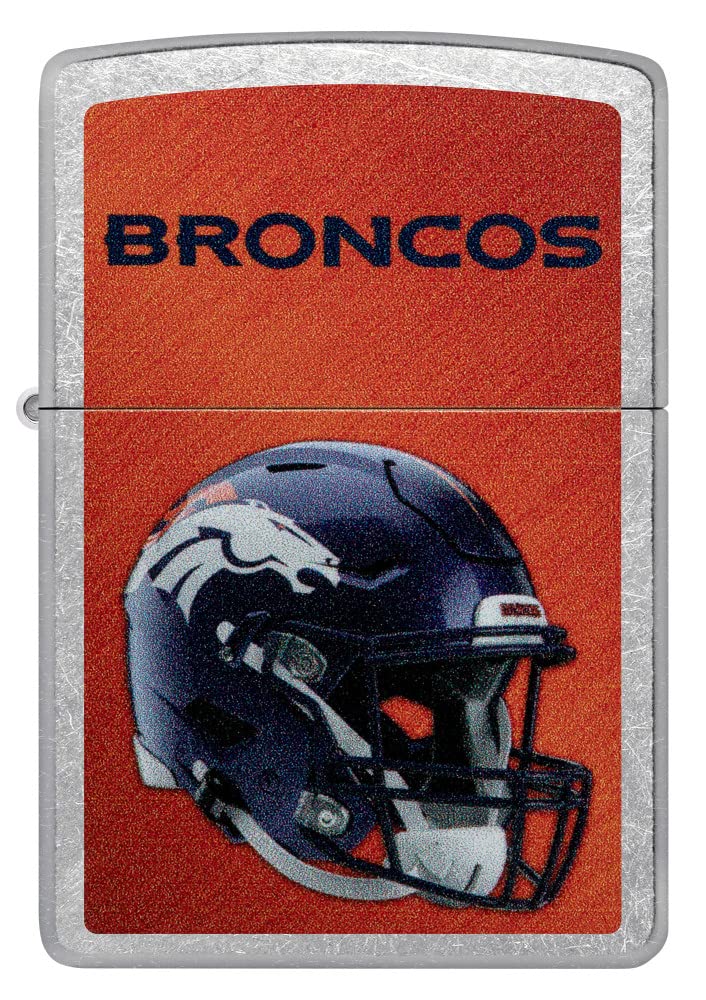 Zippo NFL Denver Broncos Lighter – Windproof, Refillable Design, Officially Licensed Team Logo