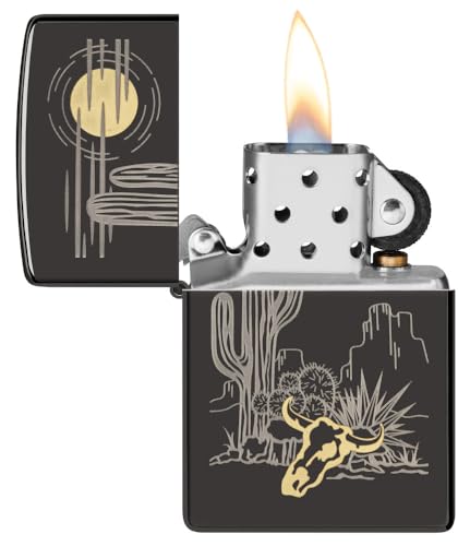 Zippo Western Design High Polish Black Pocket Lighter