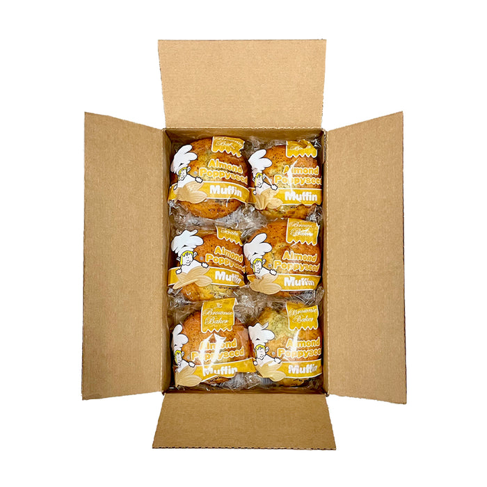 The Brownie Baker Almond Poppyseed Muffins 6-Pack Wholesale
