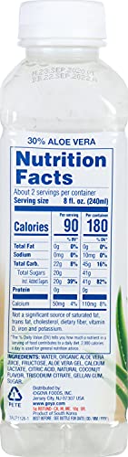 Goya Foods Goya Aloe Vera Drink With Coconut Flavor, 16.9 Fl Oz (Pack of 12),Clear