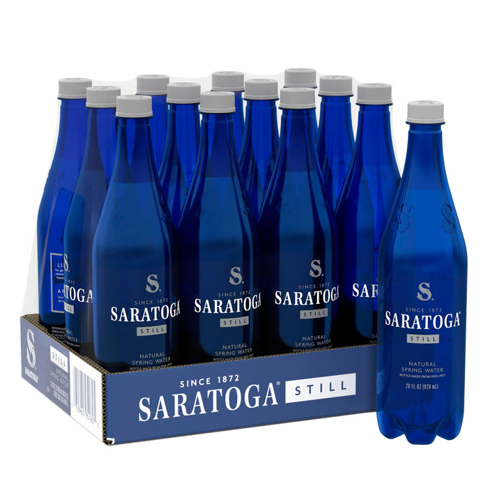 Saratoga 28 Ounce Still Spring Water 12-Pack Wholesale Case