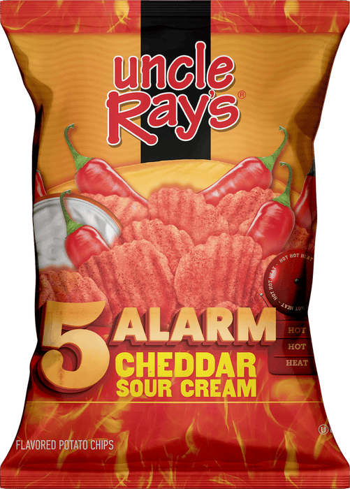 Uncle Ray's 5 Alarm Cheddar Sour Cream 3 oz (Pack of 12)