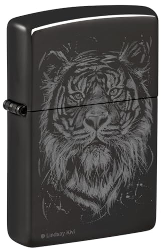 Zippo Lindsay Kivi High Polish Black Pocket Lighter - Artistic Touch