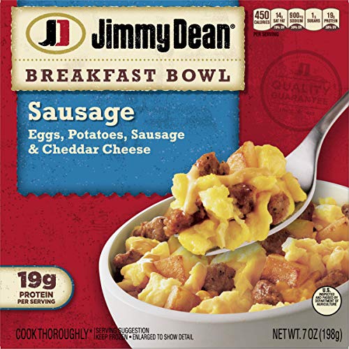 Jimmy Dean Sausage, Egg & Cheese Breakfast Bowl, 7 oz (Pack of 8)