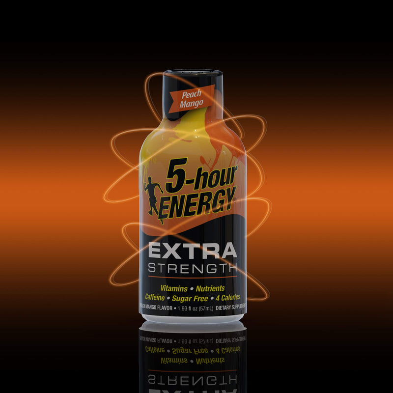 5-hour ENERGY Shot, Extra Strength, Peach Mango, 1.93 Ounce,12 Count