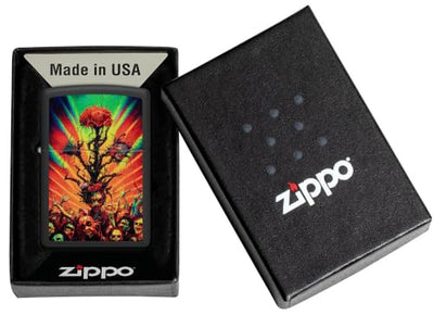 Zippo Abstract Zombie Black Matte Pocket Lighter