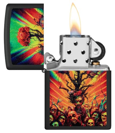 Zippo Abstract Zombie Black Matte Pocket Lighter