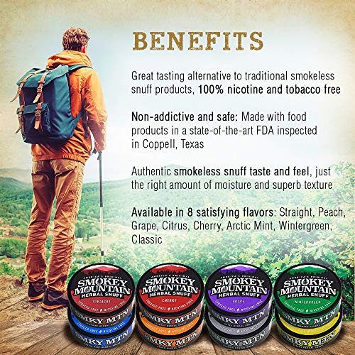 Smokey Mountain Mountain Snuff Peach 10 Per Box