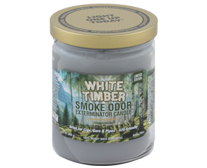 Smoke Odor Exterminator Jar Candle White Timber 12ct