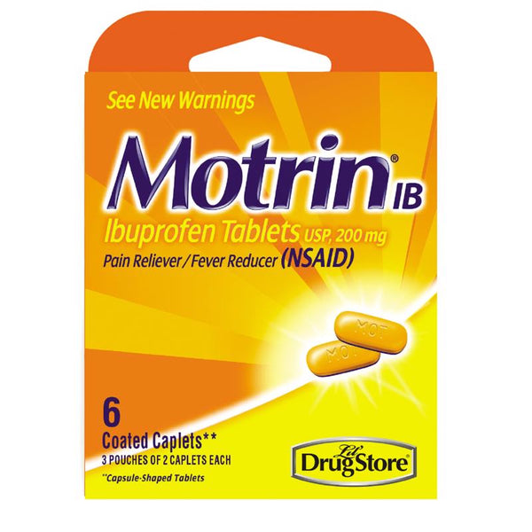 Motrin Pain Reliever Tablets 4-Count 6-Pack Wholesale