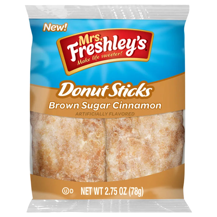 Mrs Freshley's Donut Sticks Brown Sugar Cinnamon 2pk 12 Per Box