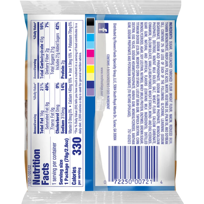 Mrs Freshley's Donut Sticks Brown Sugar Cinnamon 2pk 12 Per Box