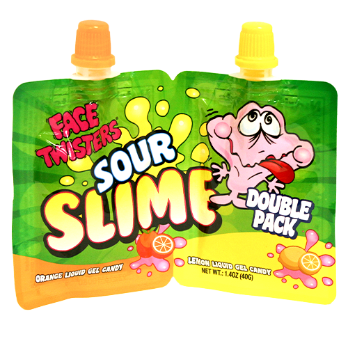 Face Twisters Sour Slime Series 2, Double Pack, Fun and Tangy Treats