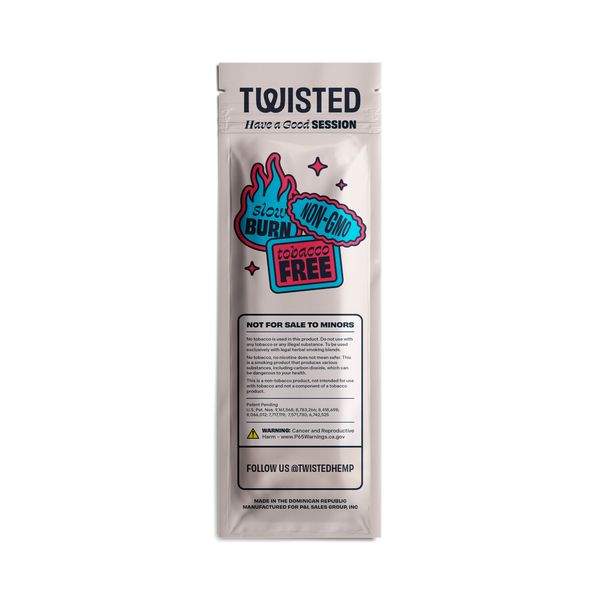 Twisted Hemp Wraps Hemp Blue Rasp 4/ 99 oz 15 Per 4 Pack