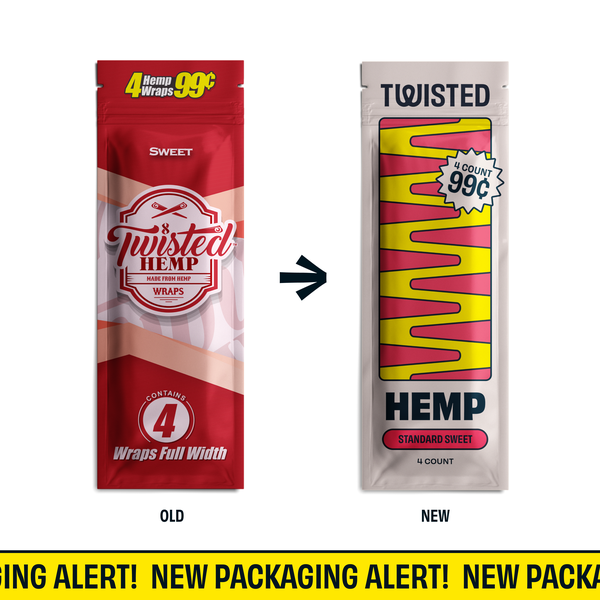 Twisted Hemp Hemp Sweet 4/ 99 4 Wraps per Pouch Pack of 15