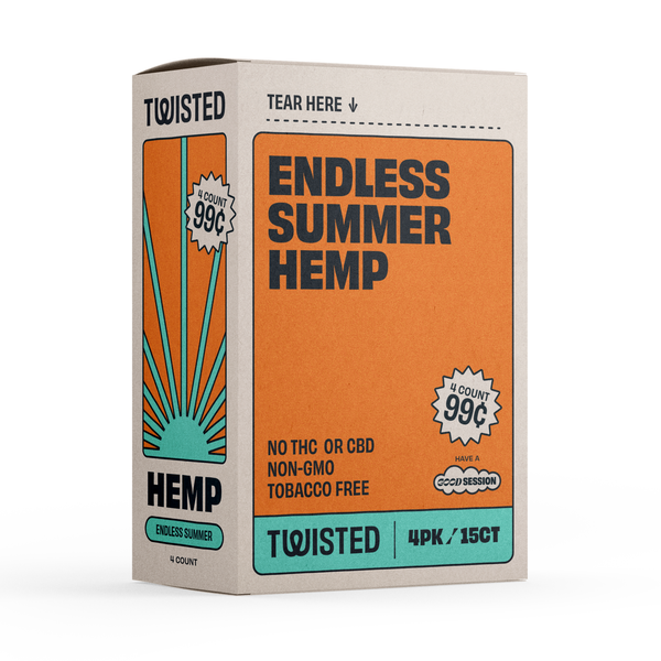 Twisted Hemp End Summer 4/ 99 4 Wraps per Pouch Pack of 15