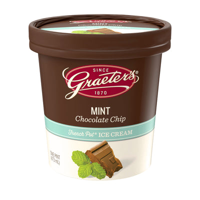 Graeter's - Handcrafted, French Pot Ice Cream - Mint Chocolate Chip, Pint (8 count)