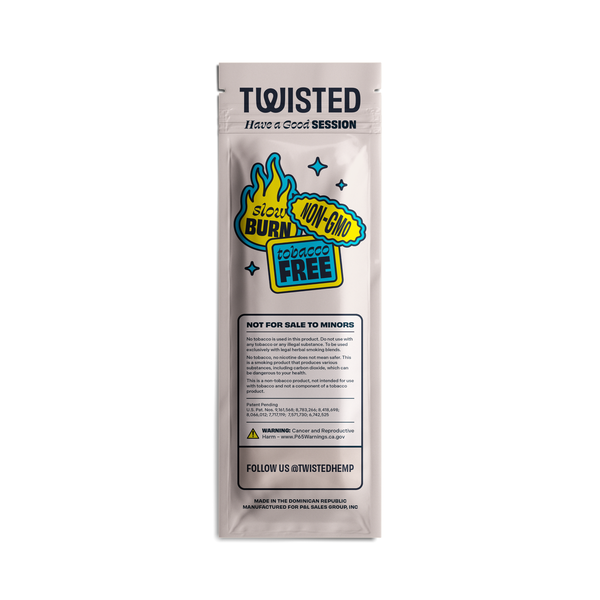 Twisted Hemp wraps Hemp Blu Banana 4/ 99 oz 15 Per 4 Pack