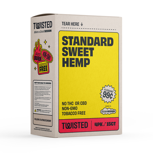 Twisted Hemp Hemp Sweet 4/ 99 4 Wraps per Pouch Pack of 15