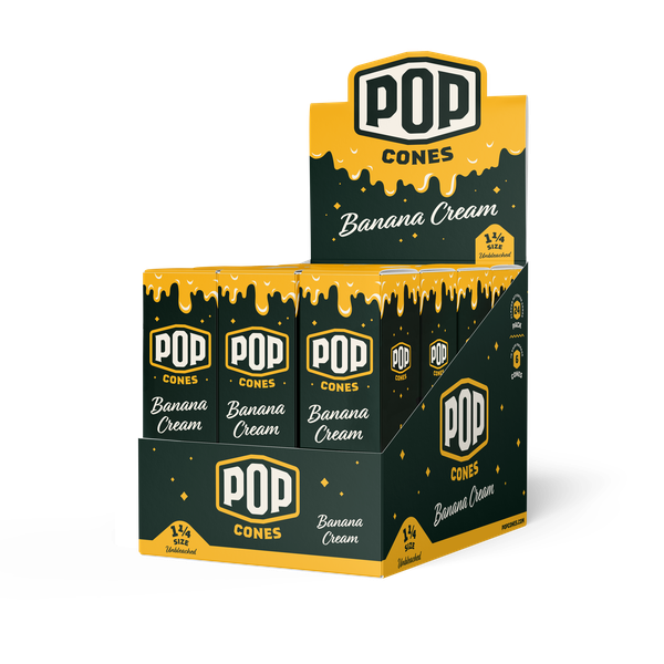 Pop Cones Pre Rolled Cones with a Flavor Burst Pop - Pop Inside A Tip Natural Unbleached & Ultra Thin Paper Available in King Size & 1 1/4 Paper