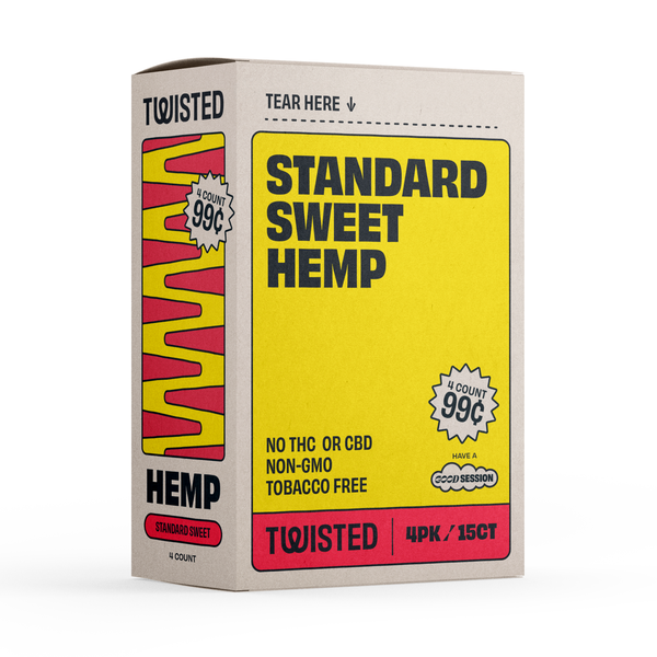 Twisted Hemp Hemp Sweet 4/ 99 4 Wraps per Pouch Pack of 15