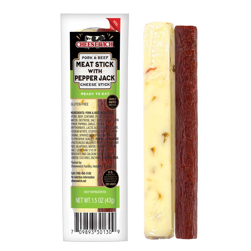 Cheesewich & Pepper Jack Cheese Meat Sticks Boxes 1.5 oz