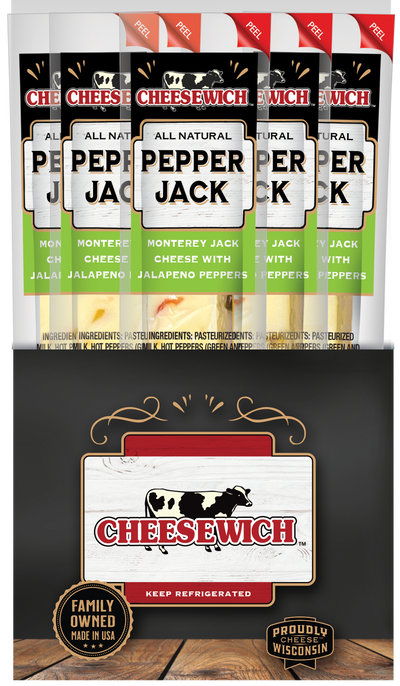 Cheesewich Pepper Jack Cheese Stick Boxes 1 oz 24ct