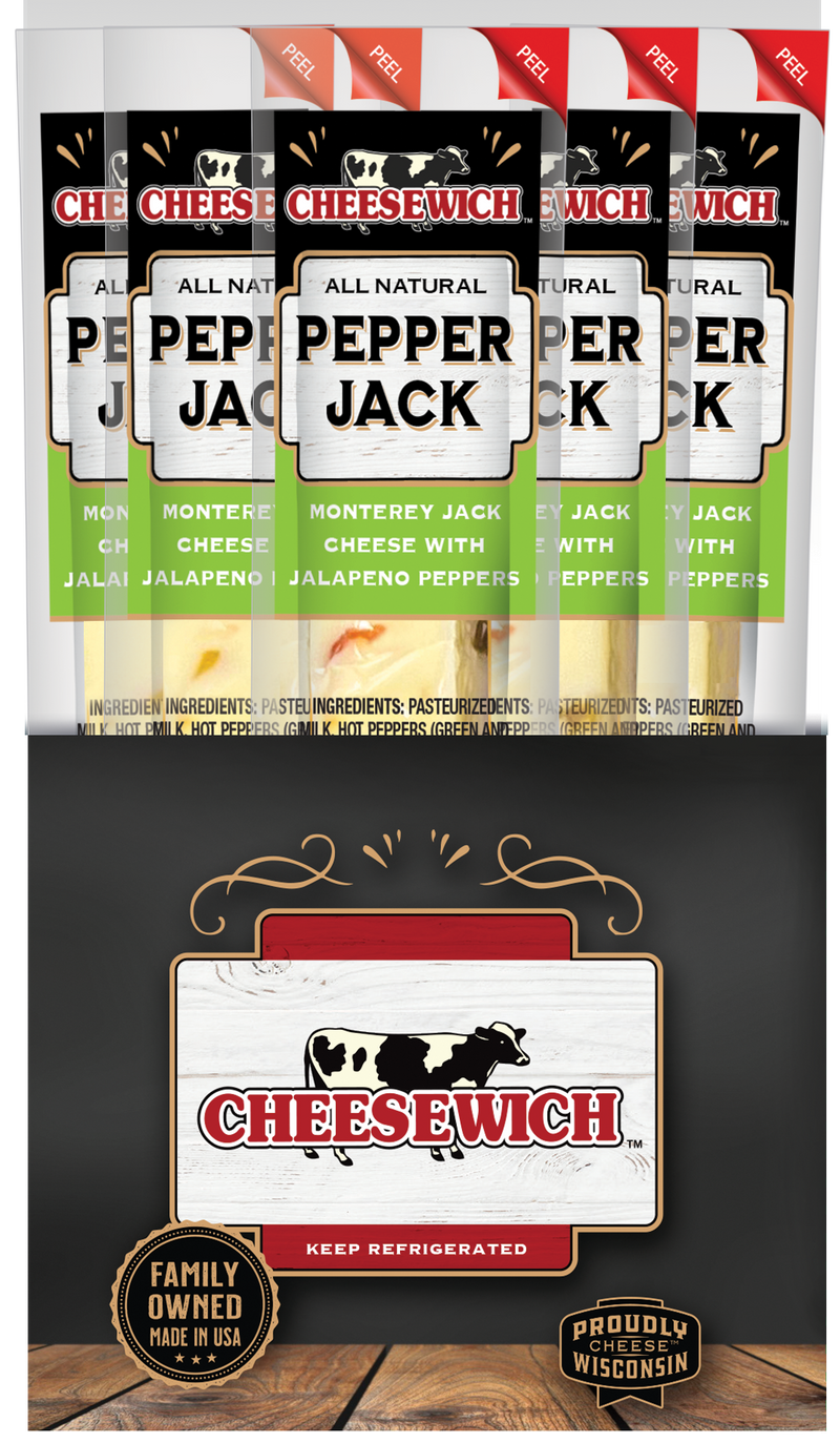 Cheesewich Pepper Jack Cheese Stick Boxes 1 oz 24ct