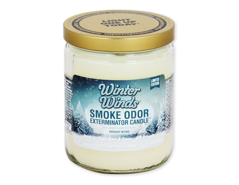 Smoke Odor Exterminator Jar Candle Winter Winds Seasonal 12ct