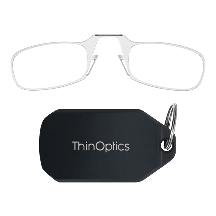 Sleek design meets multi-pack universal comfort. Our Clear Readers adapt to you, offering a barely-there feel with robust durability. Paired with a black case and keychain case: minimalist design, thin frames, and compact for portability.