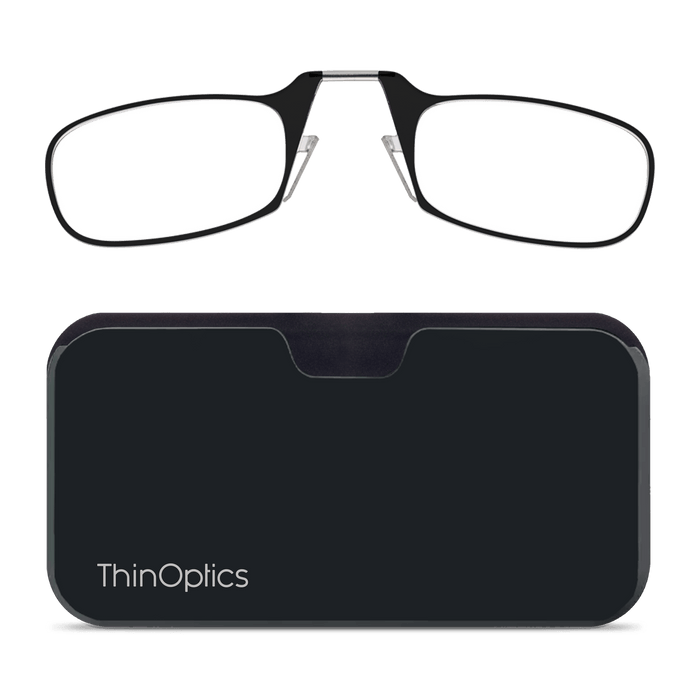 Sleek design meets universal comfort. Our Readers adapt to you, offering a barely-there feel with durability. Paired with with a black case: minimalist design, thin frames, and compact for portability.