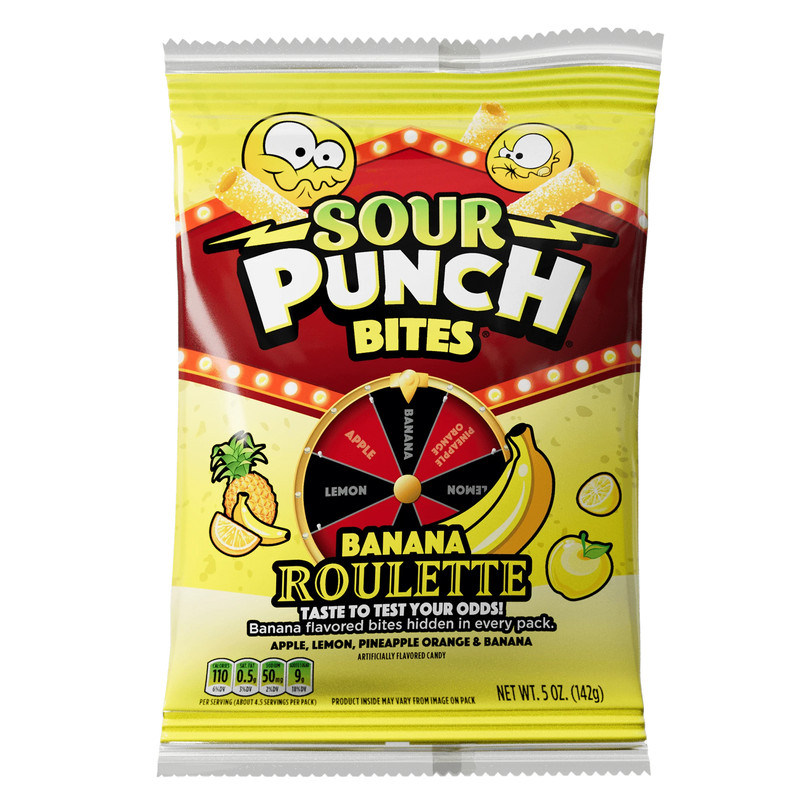 Sour Punch Bites Banana 5 Bag