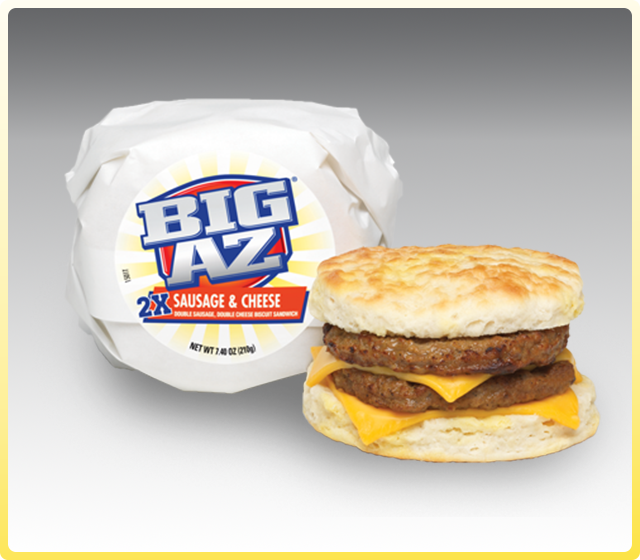 Big AZ 2X Sausage and Cheese Biscuit Sandwich - 8 Count