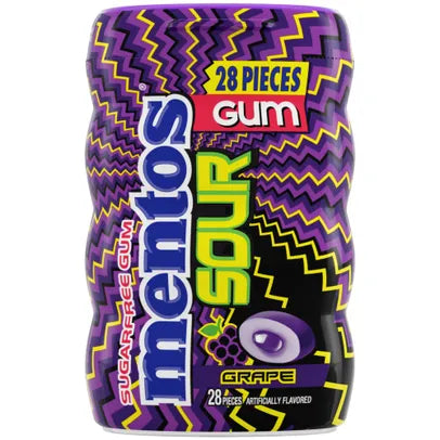 Mentos Sour Grape Gum 28 Pieces