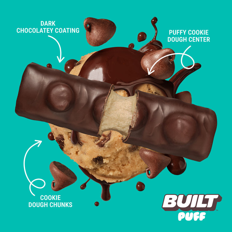 Built Puff Cookie Dough Chunk Protein Bar 12ct