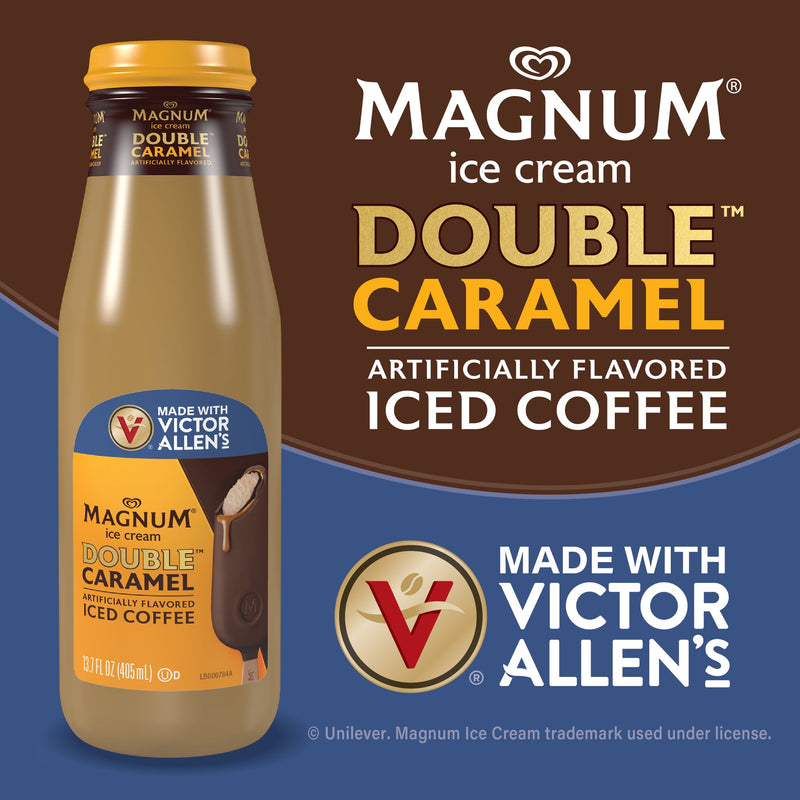 Magnum Double Chocolate Caramel Iced Latte, Iced Coffee Flavored, Ready to Drink, 12 Pack - 13.7oz Bottles