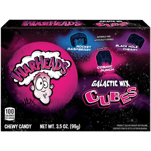 Warheads Galactic Cubes 3.5oz 12-Count Wholesale Theater Box Pack