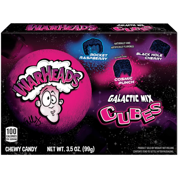 Warheads Galactic Cubes 3.5oz 12-Count Wholesale Theater Box Pack