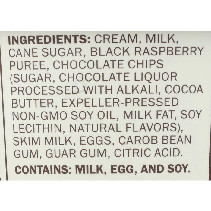 Graeter's Handcrafted French Pot Ice Cream Black Raspberry Chocolate Chip Pint 8 Count Wholesale